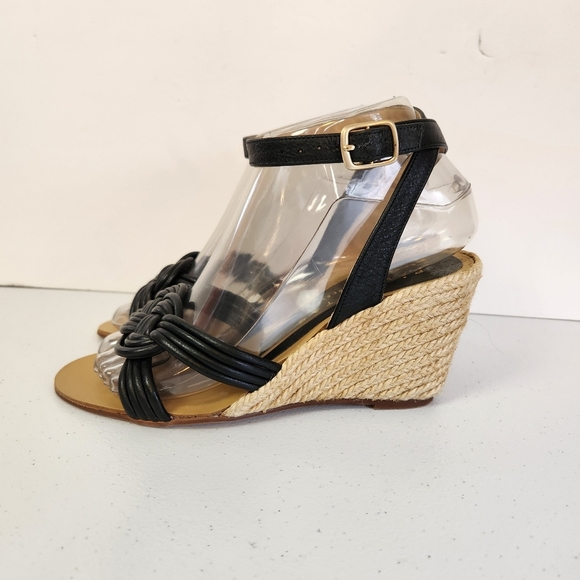 Palomitas by Paloma Barcelo Black Knot Sandals Shoes Wedge Heels Open Toe 36 6 - Picture 6 of 13